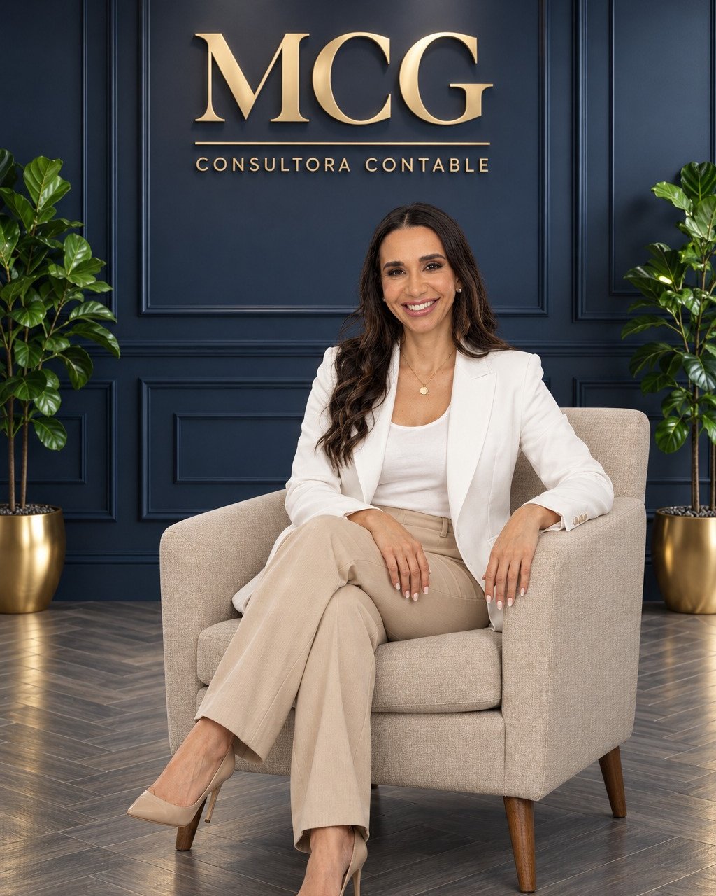 Cristina Rolón, Contadora Pública y directora de MCG Consultora Contable y Tributaria, en las oficinas del estudio contable en Asunción, Paraguay
